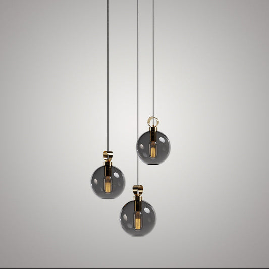 Globe Pirinç Detaylı Üçlü Set - Yuvarlak