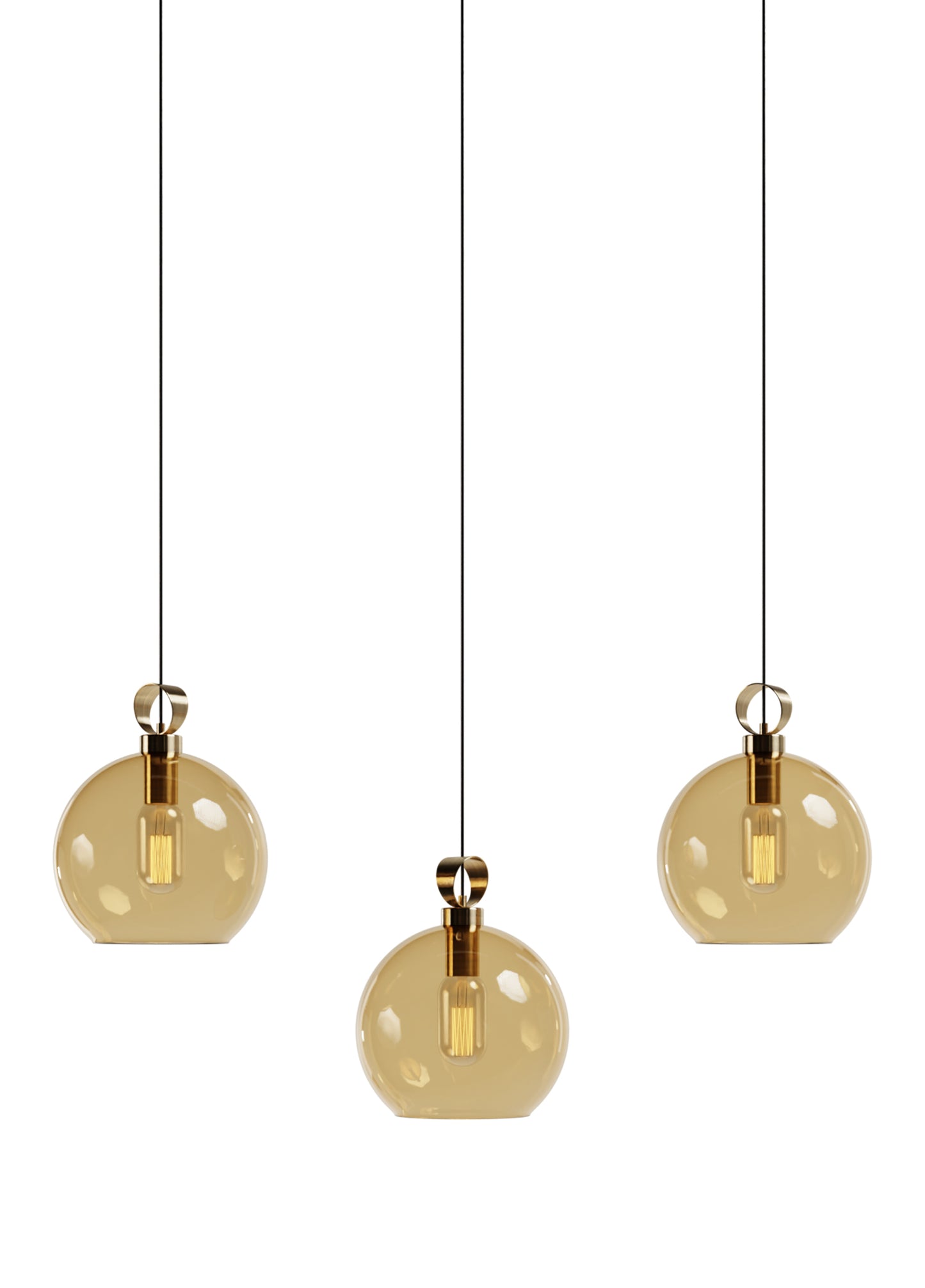 Globe Pirinç Detaylı Üçlü Set - Lineer