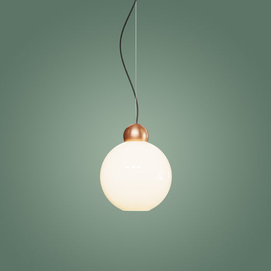 Globe Sarkıt Mat Bakır Parlak Beyaz - 20 CM