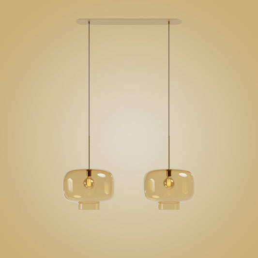 Büyük Kalıp Cam Sarkıt İkili - Füme