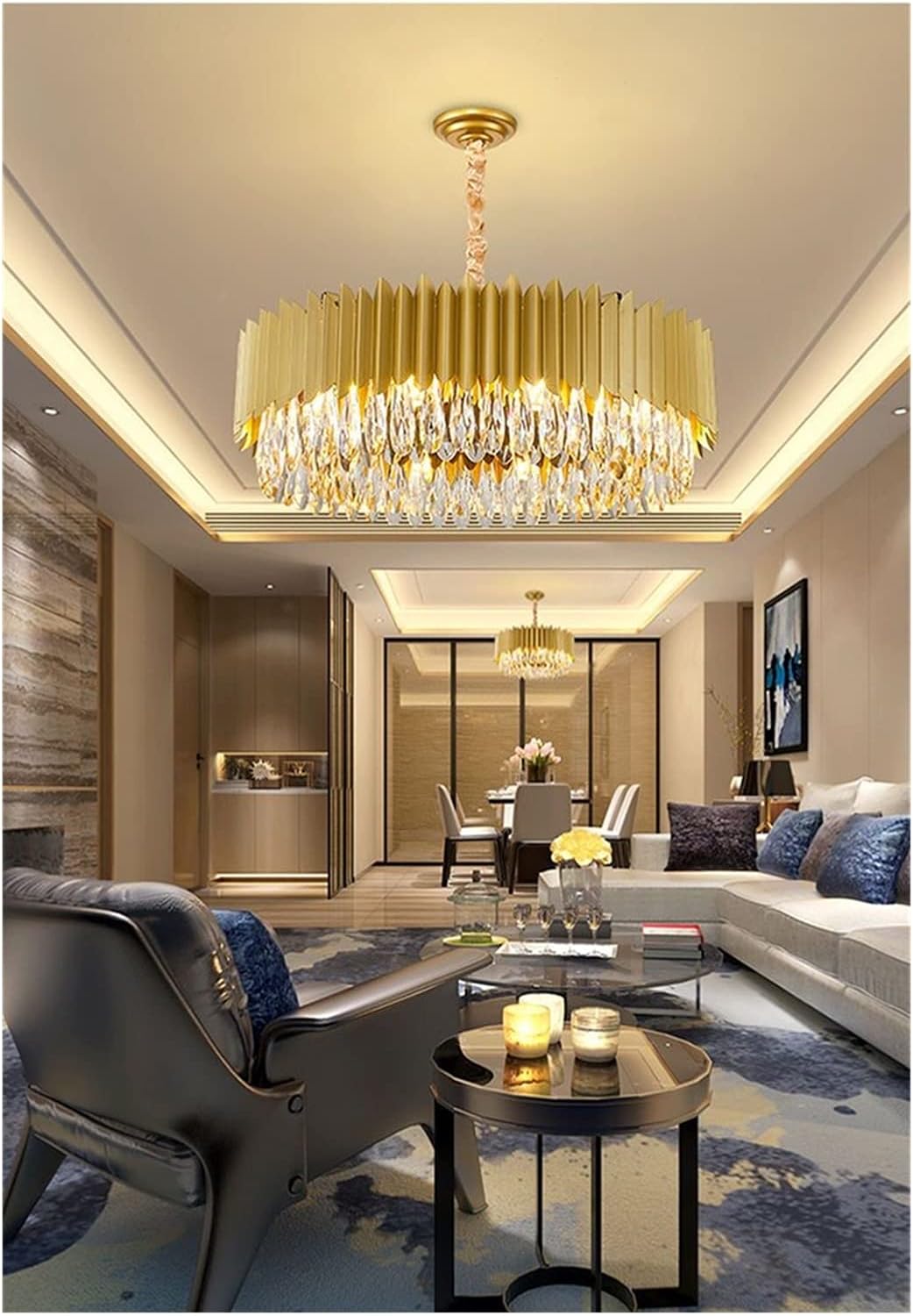 Mızraklı Pirinç Eskitme Avize