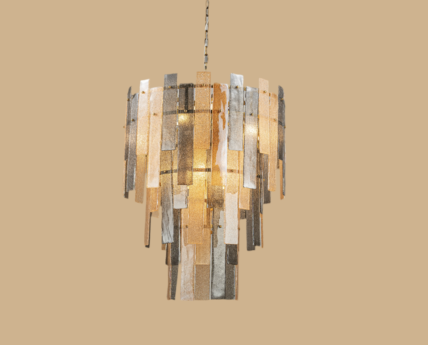 95 cm linear chandelier with spear
