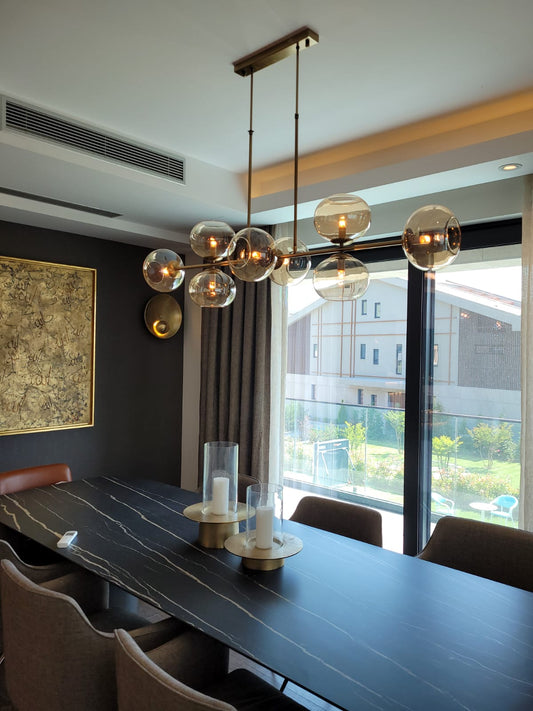 8 Piece Desktop Glass Chandelier
