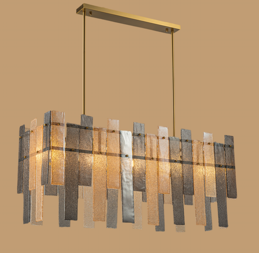 95 cm linear chandelier with spear