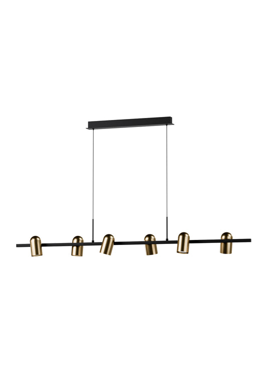 95 cm linear chandelier with spear