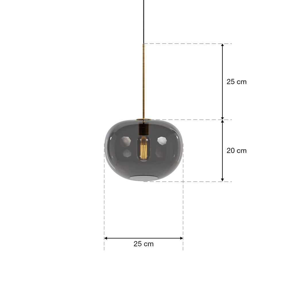 Küçük Kalıp Cam Sarkıt Üçlü - Bal
