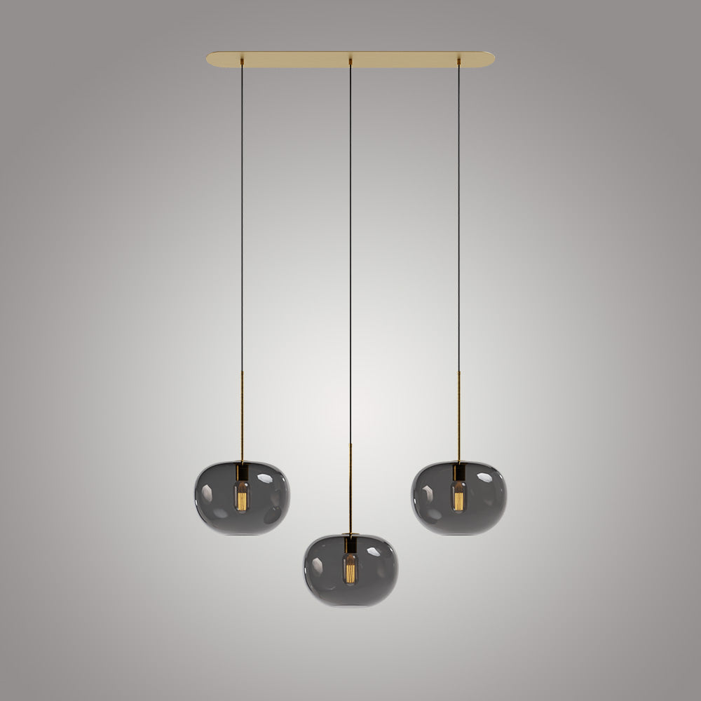 Küçük Kalıp Cam Sarkıt Üçlü - Bal