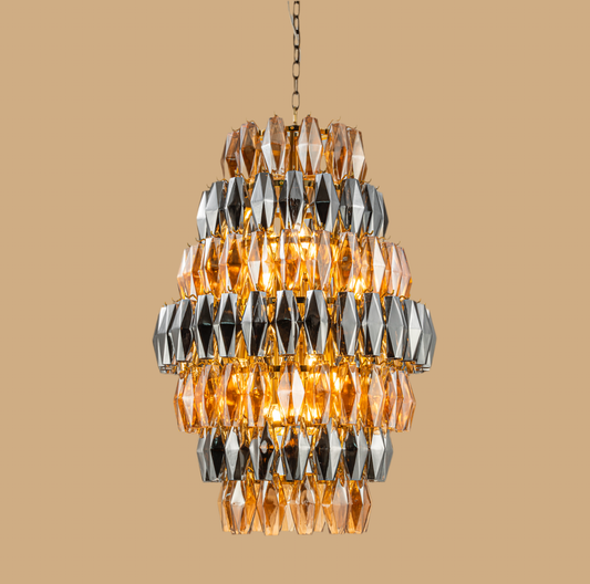 95 cm linear chandelier with spear