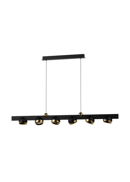 95 cm linear chandelier with spear