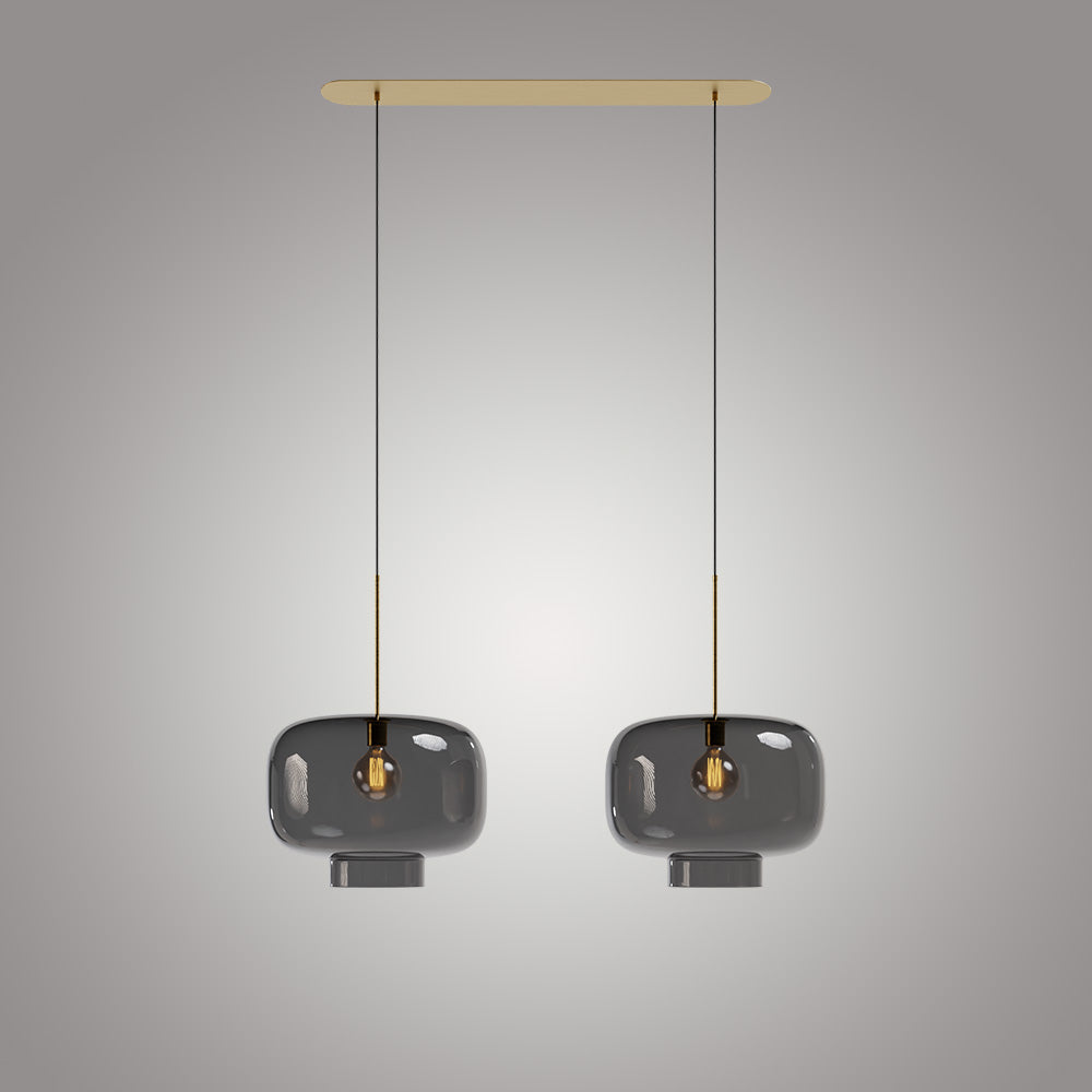 Büyük Kalıp Cam Sarkıt İkili - Bal