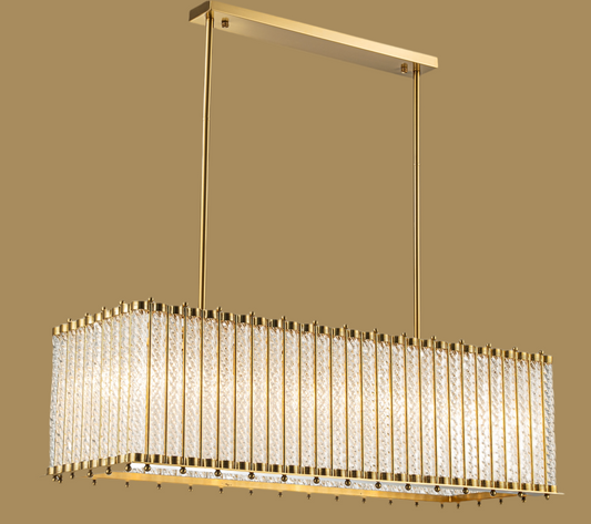 95 cm linear chandelier with spear