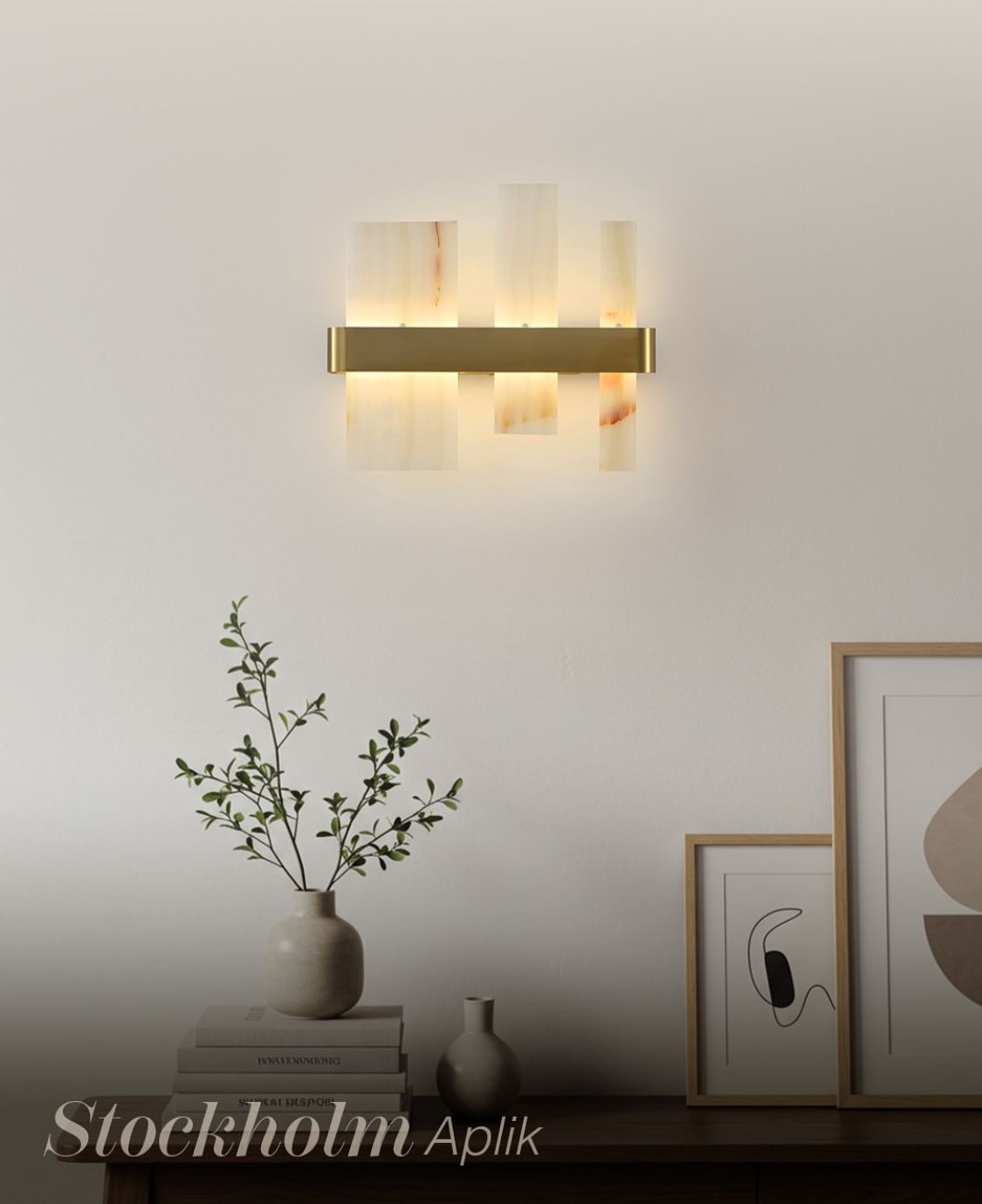 95 cm linear chandelier with spear