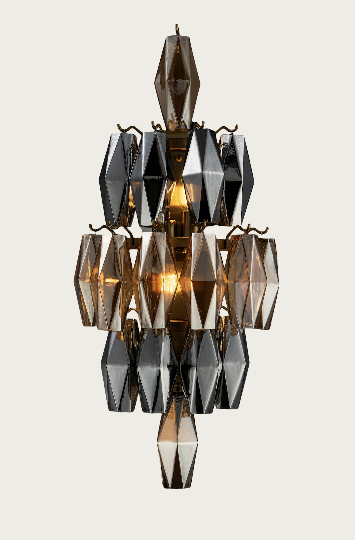 95 cm linear chandelier with spear