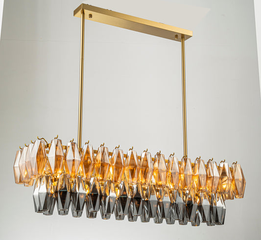 95 cm linear chandelier with spear