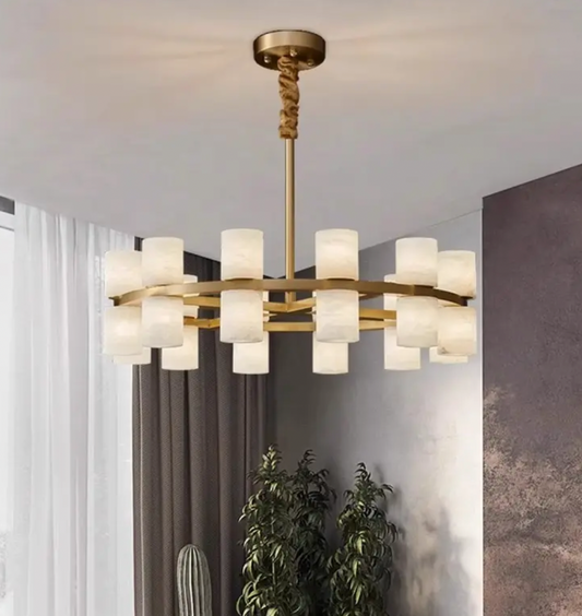 Monaco Alabaster Yuvarlak Avize