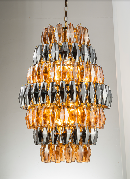 95 cm linear chandelier with spear