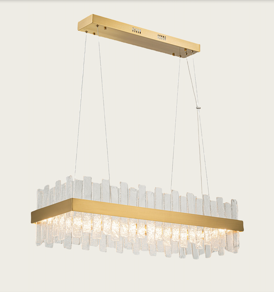 95 cm linear chandelier with spear