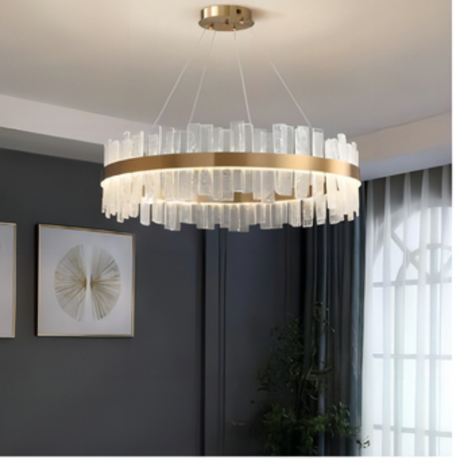 95 cm linear chandelier with spear