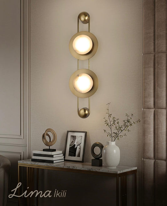 Lima İkili Mermer Aplik