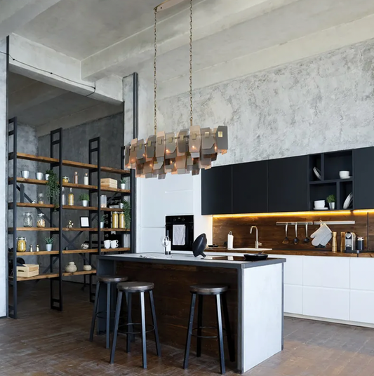 95 cm linear chandelier with spear