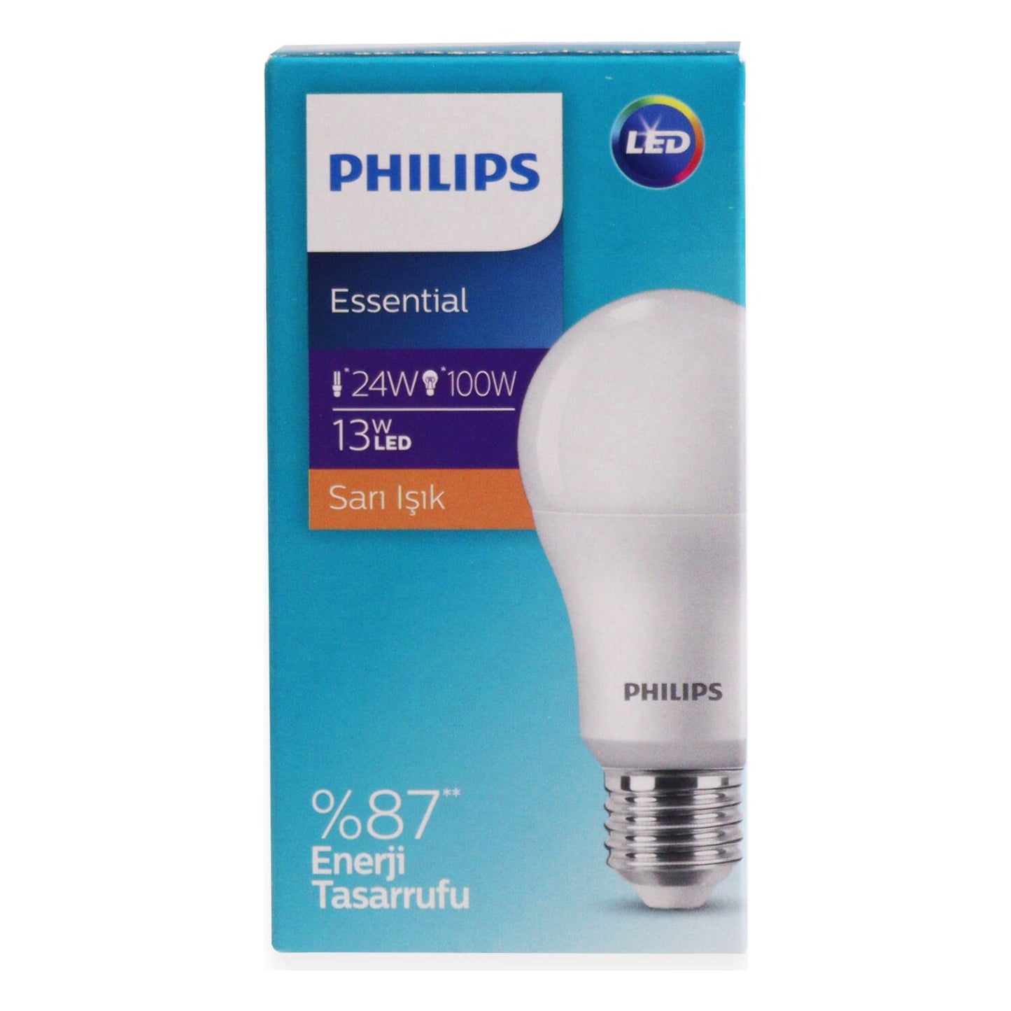 Philips 13W E27 3000K LED Ampul - 6'lı veya 12'li Set
