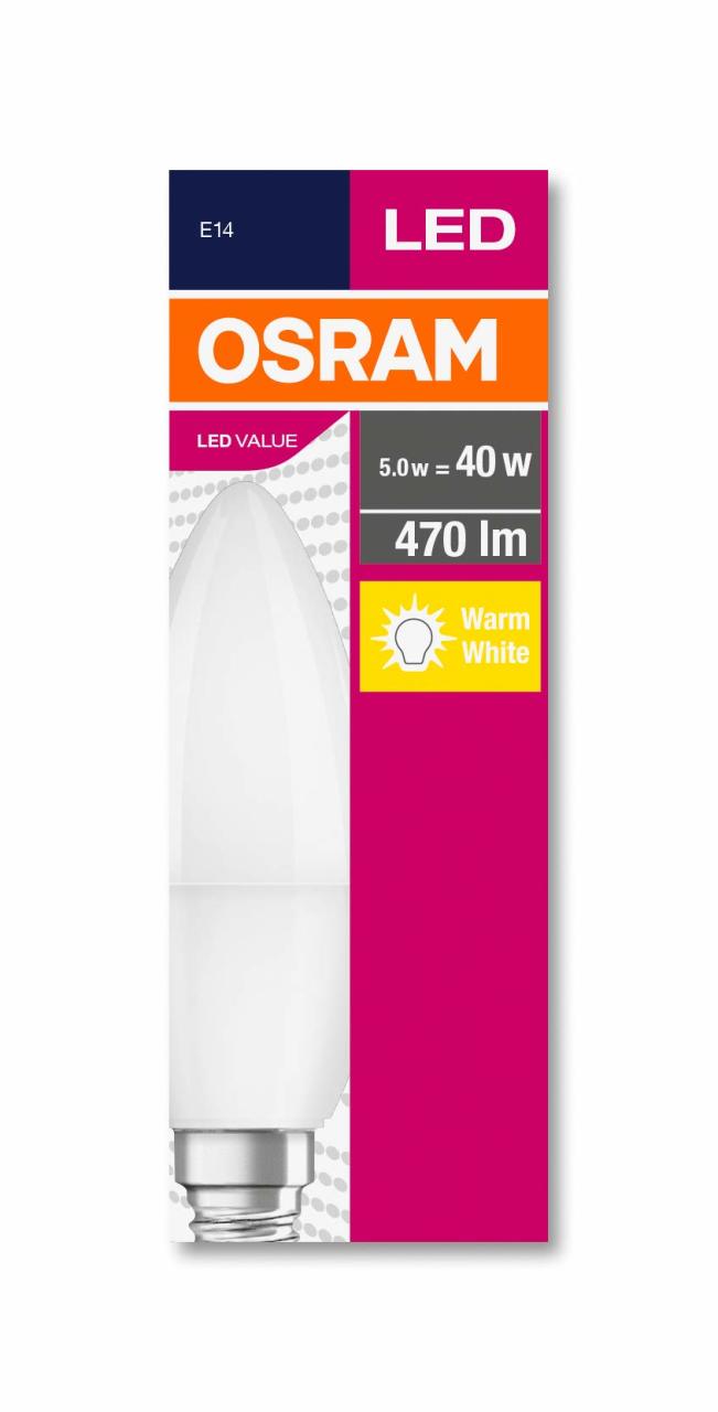 Osram Value Clb40 E14 5.5W 2700K LED Ampul - 10'lu Paket
